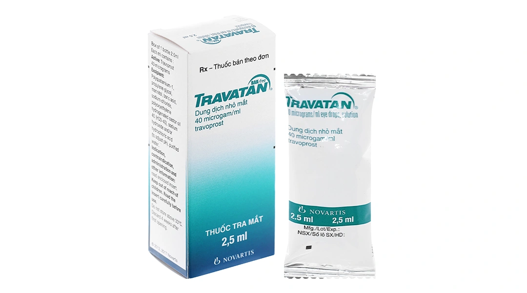 Dung dịch nhỏ mắt Travatan 40mcg/ml trị tăng nhãn áp chai 2.5ml - 