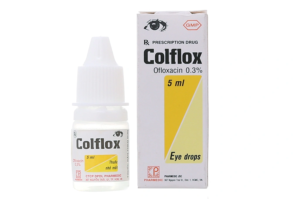 Thuốc nhỏ mắt Colflox 0.3% trị nhiễm khuẩn mắt chai 5ml - 