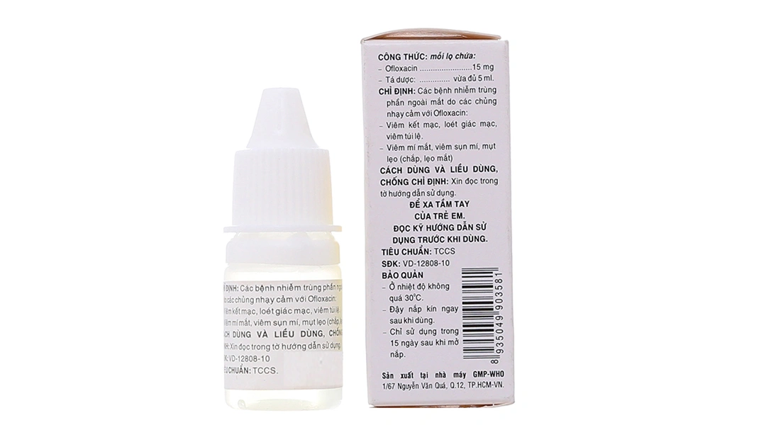 Thuốc nhỏ mắt Colflox 0.3% trị nhiễm khuẩn mắt chai 5ml - 1