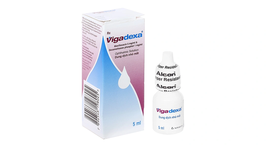 Dung dịch nhỏ mắt Vigadexa trị nhiễm khuẩn mắt chai 5ml - 1
