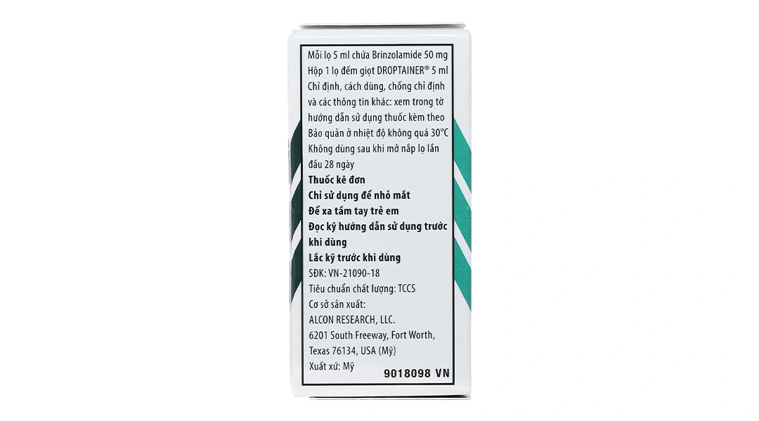 Dung dịch nhỏ mắt Azopt 1% điều trị tăng nhãn áp nội nhãn chai 5ml - 1