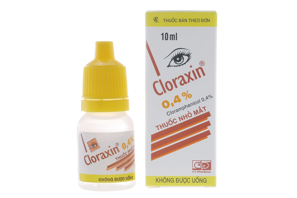 Thuốc nhỏ mắt Cloraxin 0.4% trị nhiễm khuẩn mắt chai 10ml - 