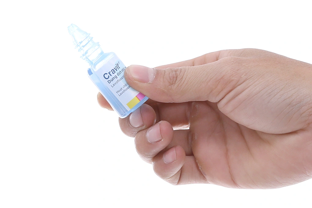 Dung dịch nhỏ mắt Cravit 0.5% trị nhiễm khuẩn mắt chai 5ml - 4