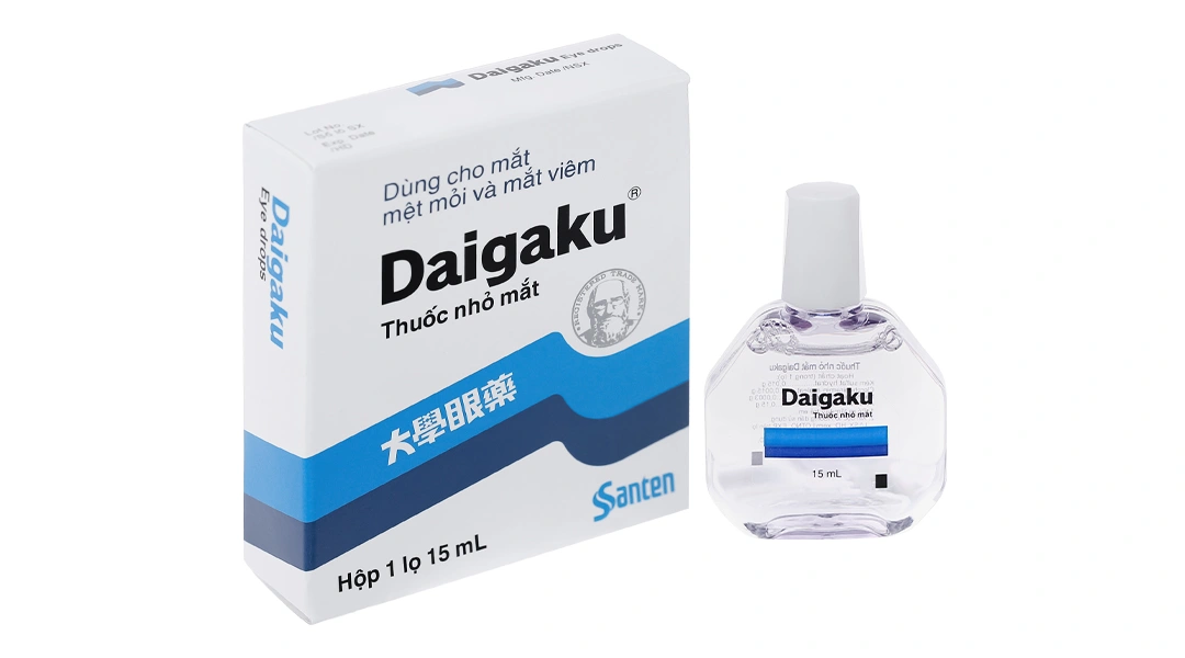 Dung dịch nhỏ mắt Daigaku trị mỏi mắt, sung huyết kết mạc chai 15ml - 