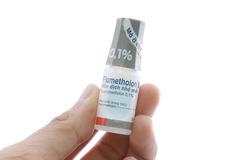 Hỗn dịch nhỏ mắt Flumetholon 0.1 trị các bệnh viêm ngoài mắt chai 5ml - 4