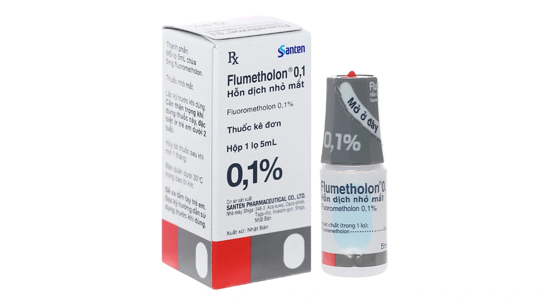 Hỗn dịch nhỏ mắt Flumetholon 0.1 trị các bệnh viêm ngoài mắt chai 5ml - 