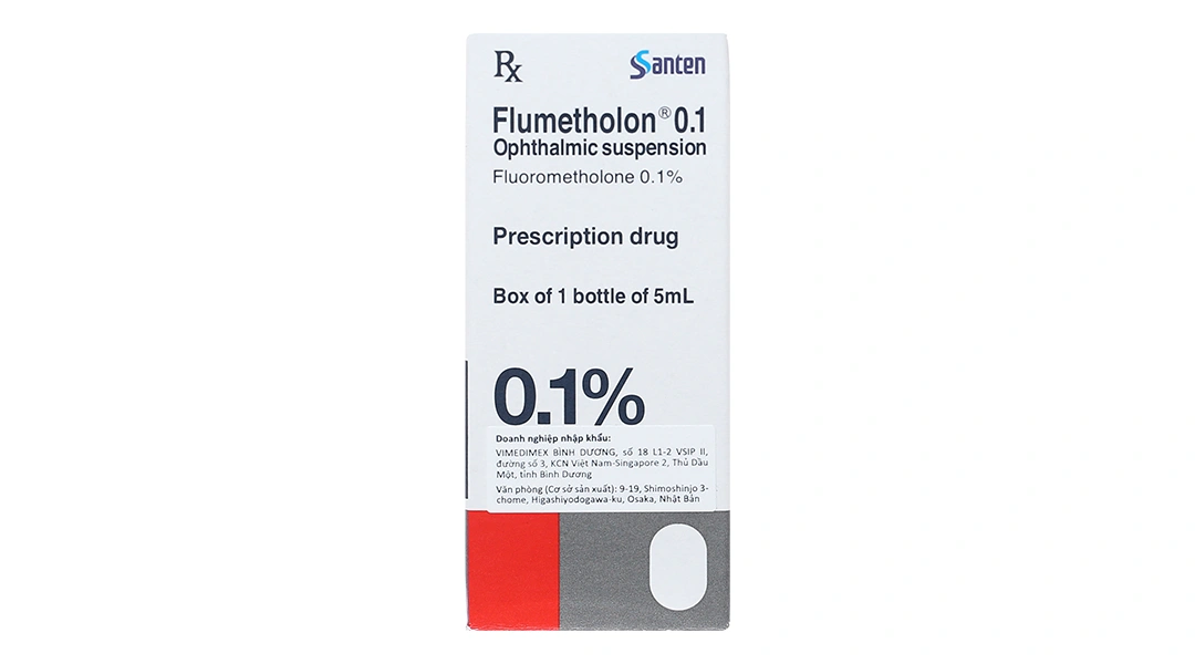 Hỗn dịch nhỏ mắt Flumetholon 0.1 trị các bệnh viêm ngoài mắt chai 5ml - 1