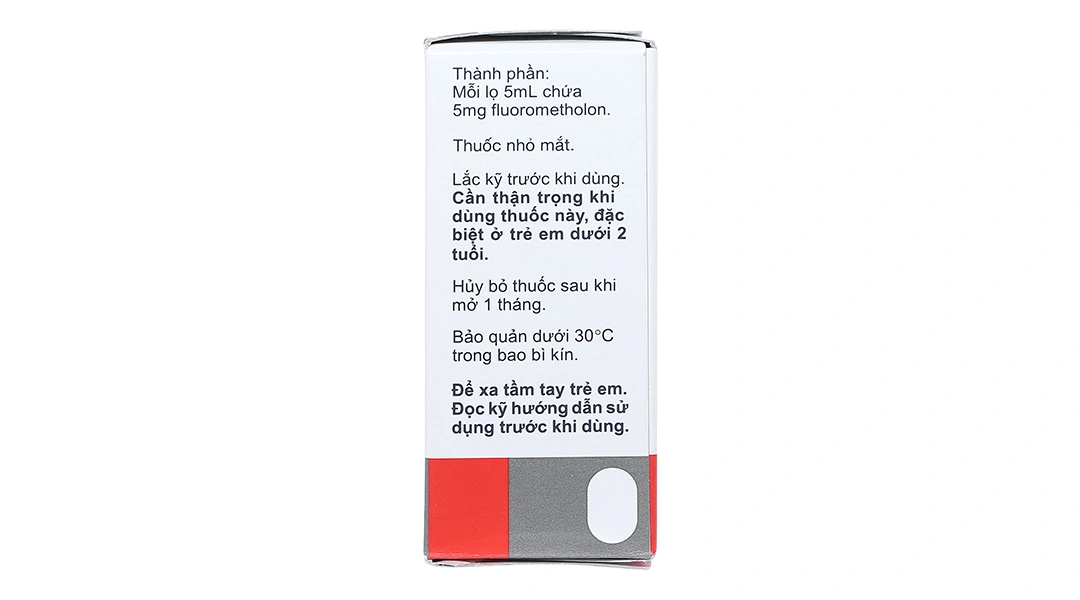 Hỗn dịch nhỏ mắt Flumetholon 0.1 trị các bệnh viêm ngoài mắt chai 5ml - 2