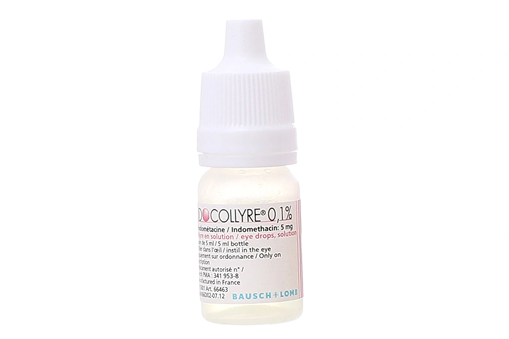 Thuốc nhỏ mắt Indocollyre 0.1% chống viêm, giảm đau sau phẫu thuật chai 5ml - 2