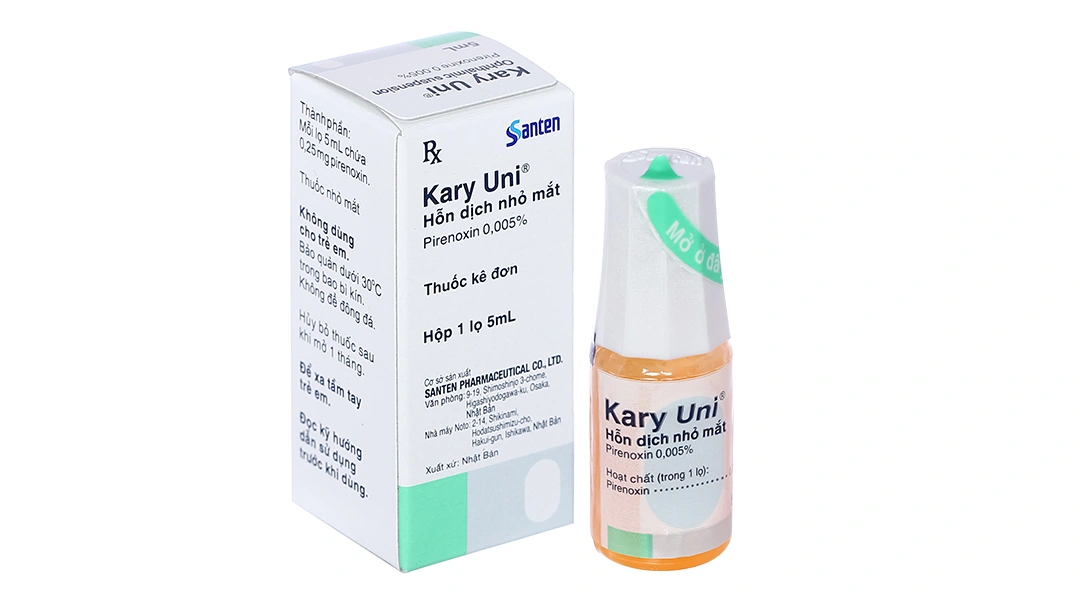 Hỗn dịch nhỏ mắt Kary Uni 0.005% trị đục thủy tinh thể chai 5ml - 