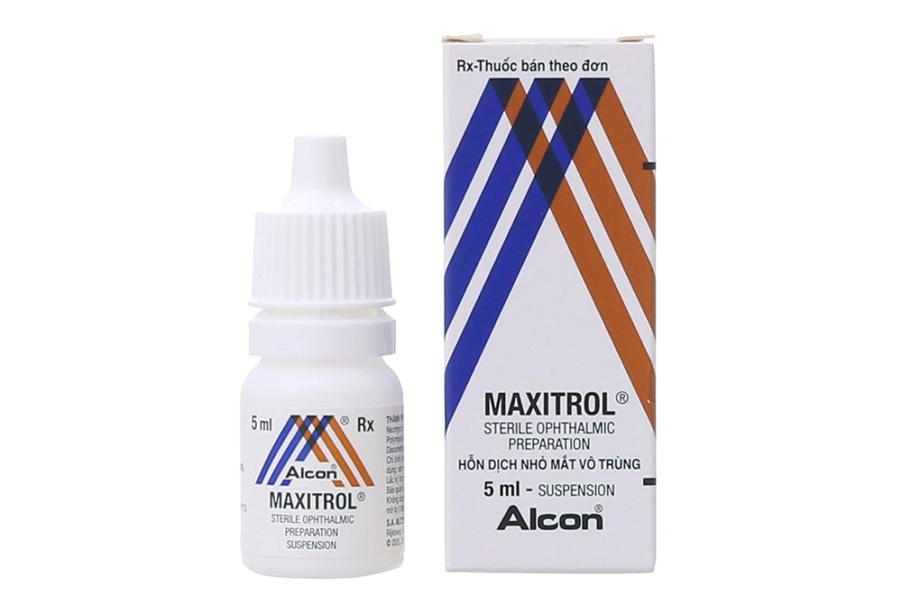 Hỗn dịch nhỏ mắt Maxitrol trị viêm mắt chai 5ml - 