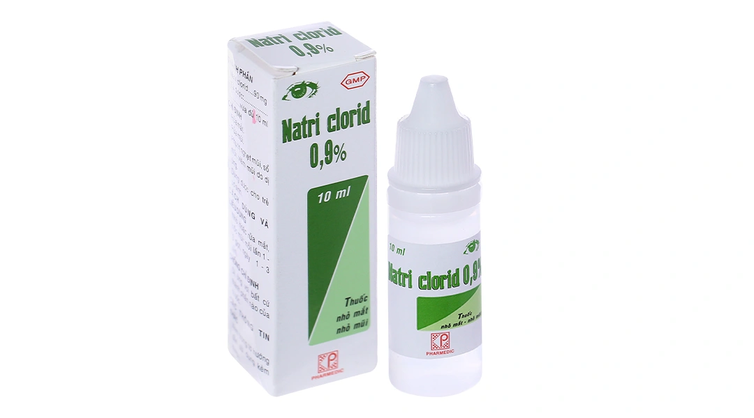 Dung dịch Natri Clorid Pharmedic 0.9% vệ sinh mắt, mũi chai 10ml - 