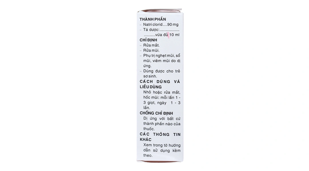 Dung dịch Natri Clorid Pharmedic 0.9% vệ sinh mắt, mũi chai 10ml - 1