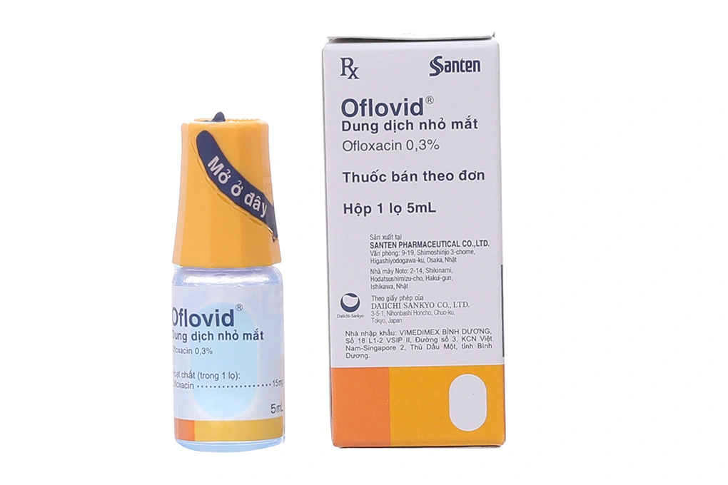 Dung dịch nhỏ mắt Oflovid 0.3% trị nhiễm khuẩn mắt chai 5ml - 