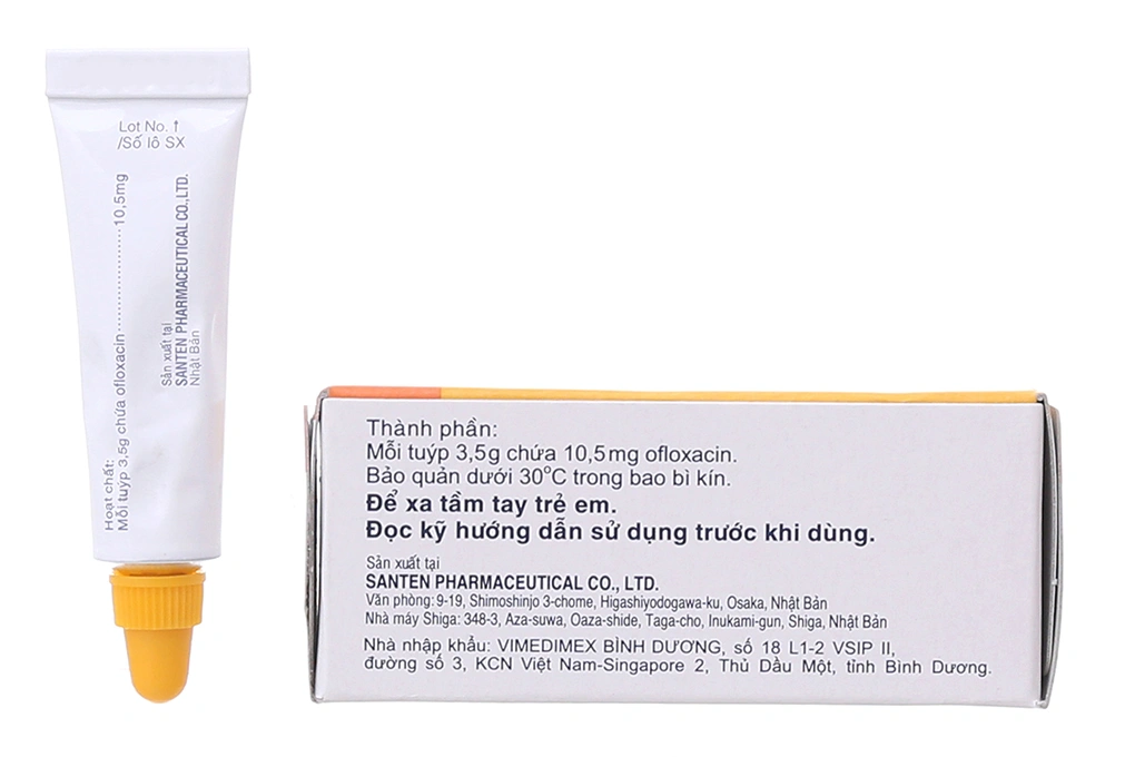 Thuốc mỡ tra mắt Oflovid 0.3% trị nhiễm khuẩn mắt tuýp 3.5g - 1