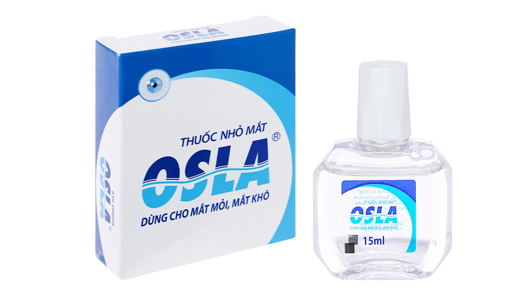 Dung dịch nhỏ mắt Osla rửa mắt, trị ngứa mắt, mỏi mắt, khô rát mắt chai 15ml - 1