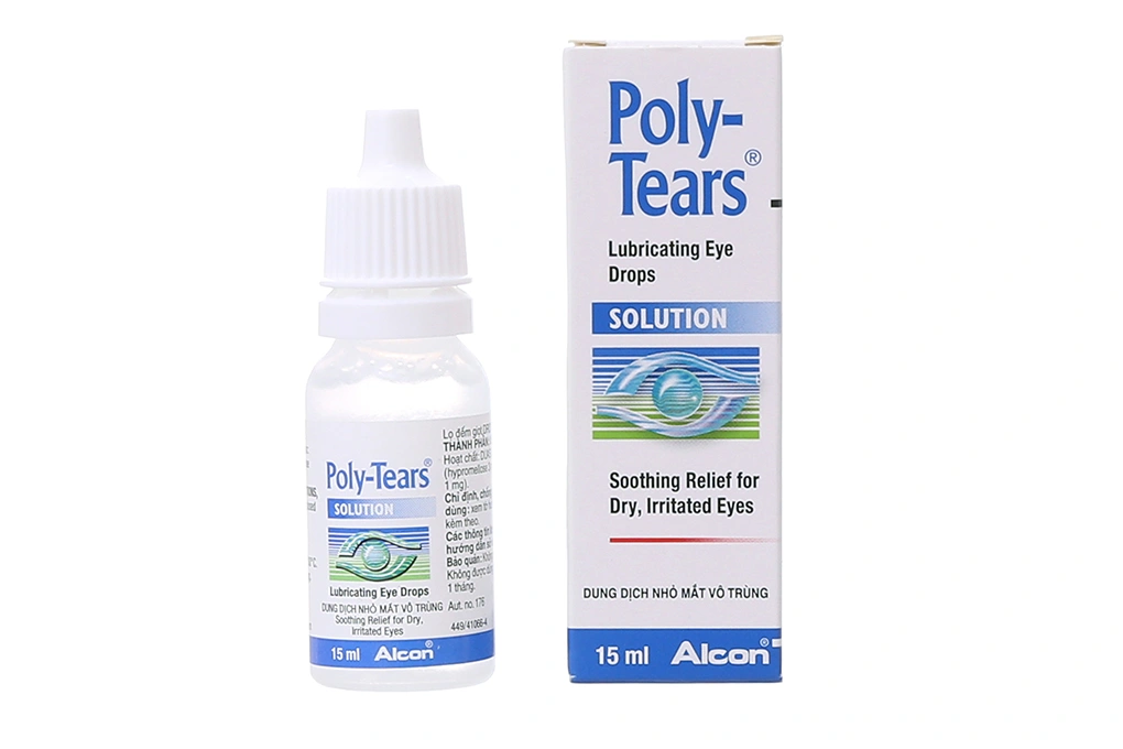 Dung dịch nhỏ mắt Poly-Tears trị khô mắt lọ 15ml - 