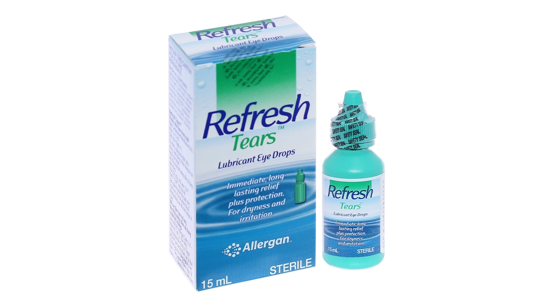 Dung dịch nhỏ mắt Refresh Tears 0.5% giảm kích ứng mắt, khô mắt chai 15ml - 