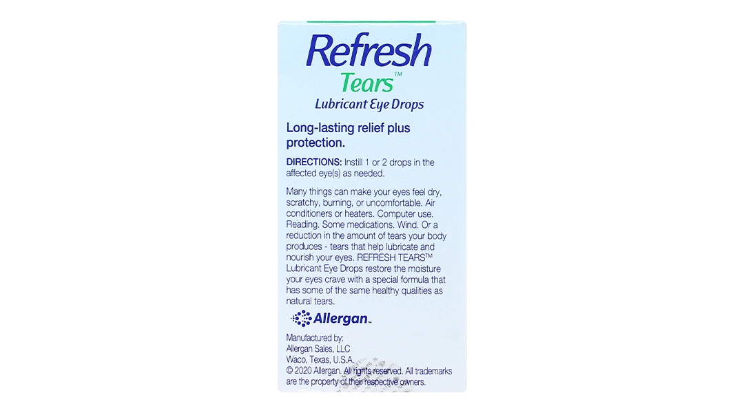 Dung dịch nhỏ mắt Refresh Tears 0.5% giảm kích ứng mắt, khô mắt chai 15ml - 1