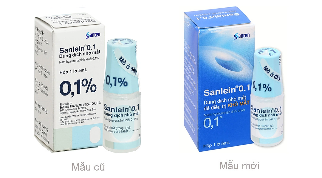 Dung dịch nhỏ mắt Sanlein 0.1% trị rối loạn biểu mô kết-giác mạc chai 5ml - 