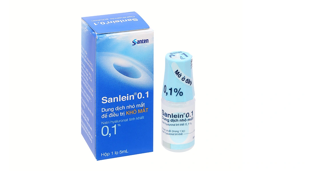 Dung dịch nhỏ mắt Sanlein 0.1% trị rối loạn biểu mô kết-giác mạc chai 5ml - 1