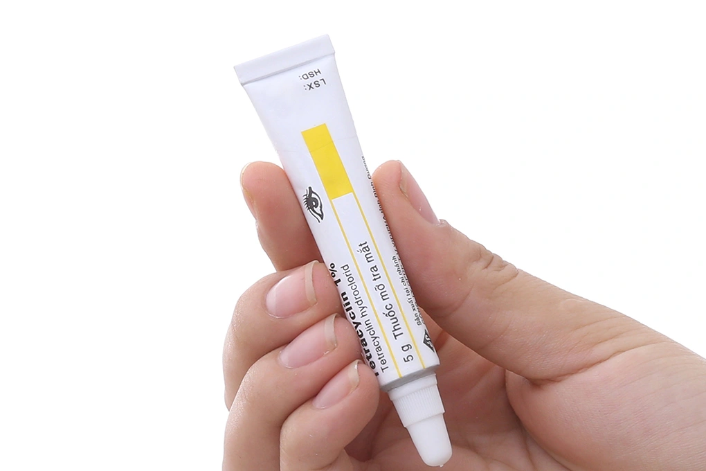 Thuốc mỡ tra mắt Tetracyclin Vidipha 1% trị nhiễm khuẩn mắt tuýp 5g - 2