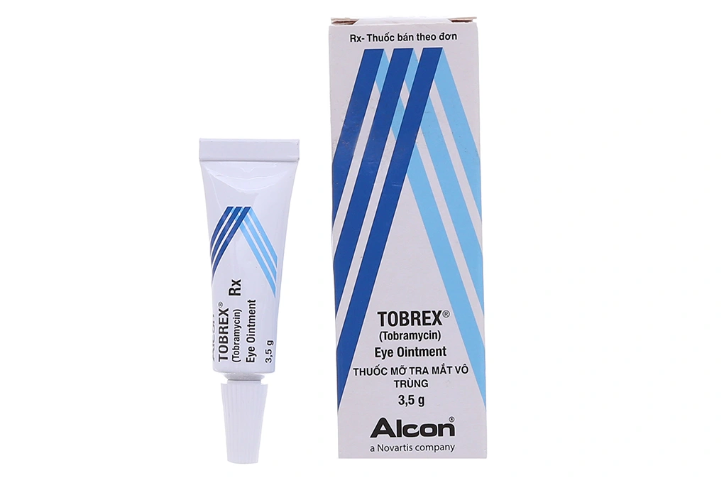 Thuốc mỡ tra mắt Tobrex Eye Oitment 0.3% trị nhiễm khuẩn mắt tuýp 3.5g - 
