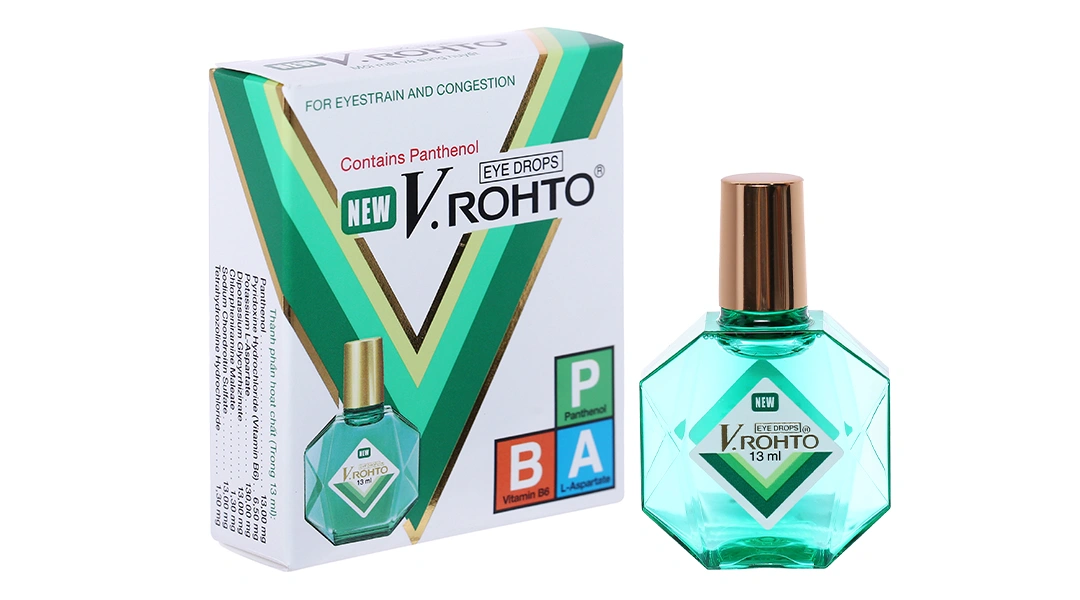 Dung dịch nhỏ mắt New V.Rohto giảm mỏi mắt, sung huyết kết mạc chai 13ml - 