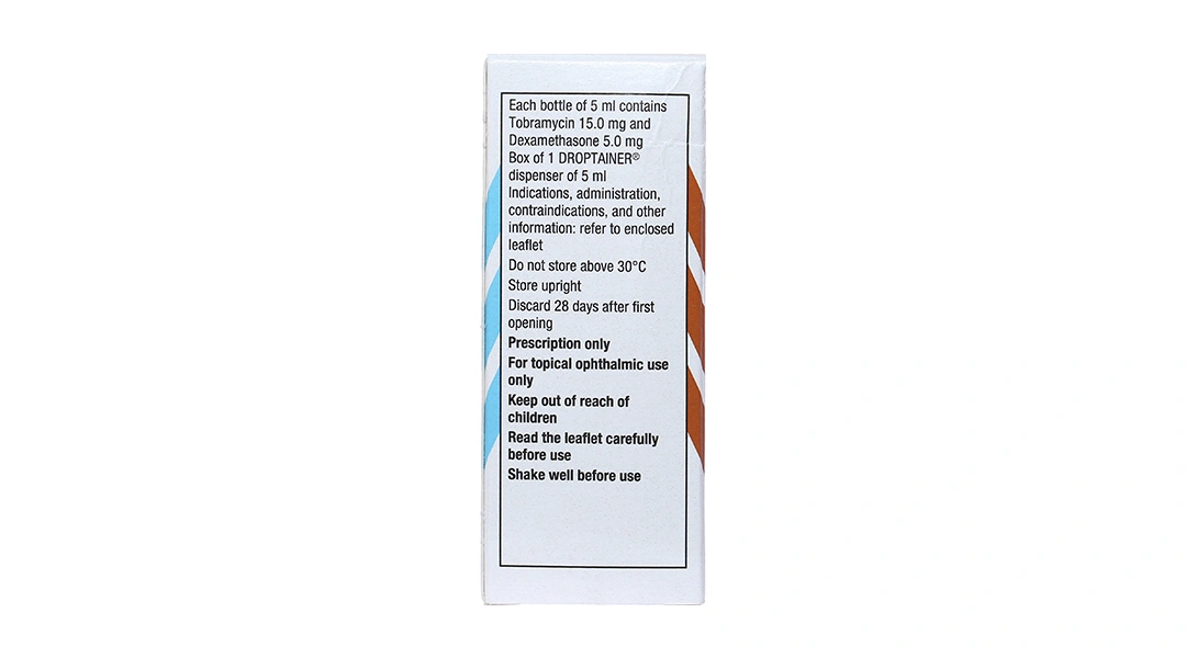 Hỗn dịch nhỏ mắt TobraDex trị viêm mắt có đáp ứng với corticoid chai 5ml - 1
