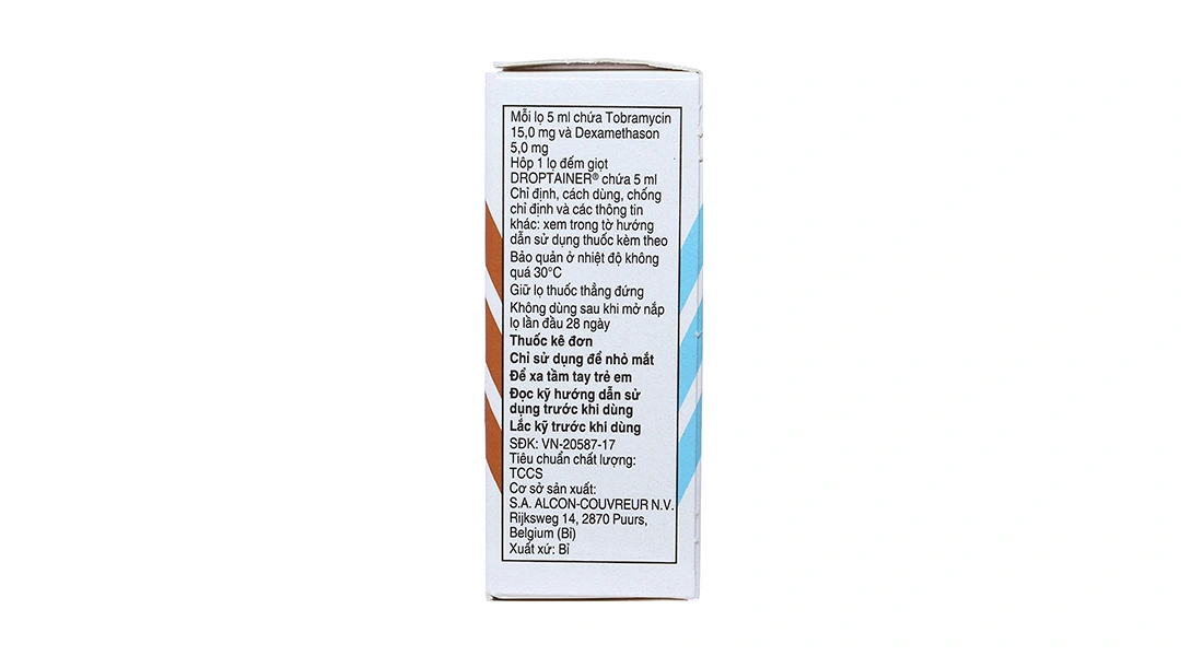 Hỗn dịch nhỏ mắt TobraDex trị viêm mắt có đáp ứng với corticoid chai 5ml - 2