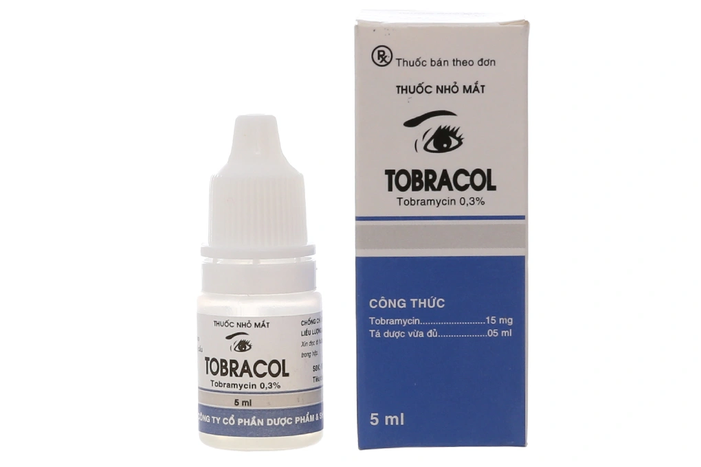 Thuốc nhỏ mắt Tobracol 0.3% trị nhiễm khuẩn mắt chai 5ml - 