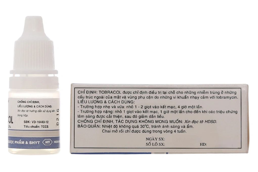 Thuốc nhỏ mắt Tobracol 0.3% trị nhiễm khuẩn mắt chai 5ml - 1