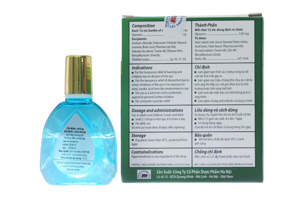 Dung dịch nhỏ mắt Emas 1% giảm kích ứng mắt, khô mắt chai 12ml - 2