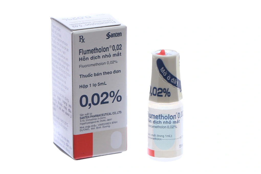 Hỗn dịch nhỏ mắt Flumetholon 0.02% trị các bệnh viêm ngoài mắt lọ 5ml - 