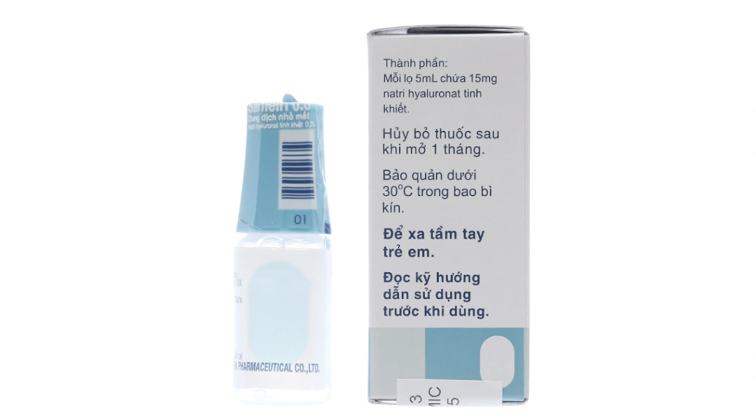 Dung dịch nhỏ mắt Sanlein 0.3 trị rối loạn biểu mô kết - giác mạc chai 5ml - 1