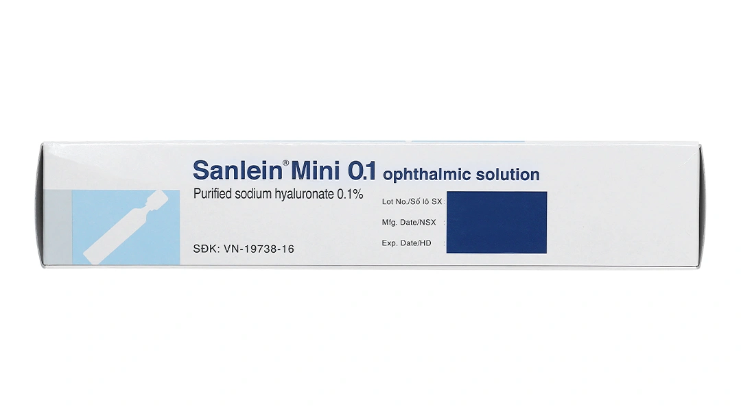Dung dịch nhỏ mắt Sanlein Mini 0.1% trị rối loạn biểu mô kết - giác mạc (30 ống x 0.4ml) - 2