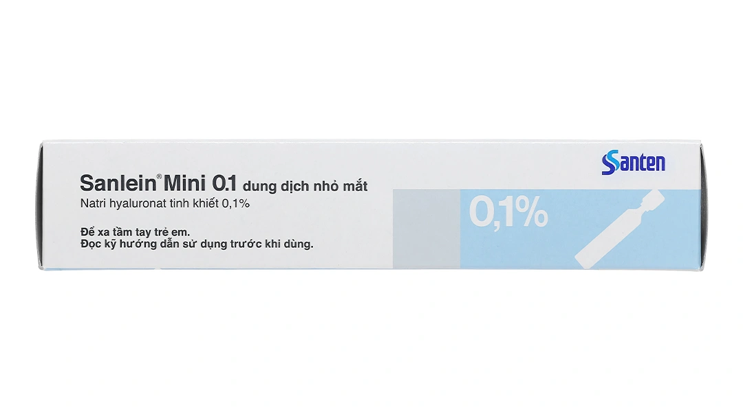 Dung dịch nhỏ mắt Sanlein Mini 0.1% trị rối loạn biểu mô kết - giác mạc (30 ống x 0.4ml) - 3