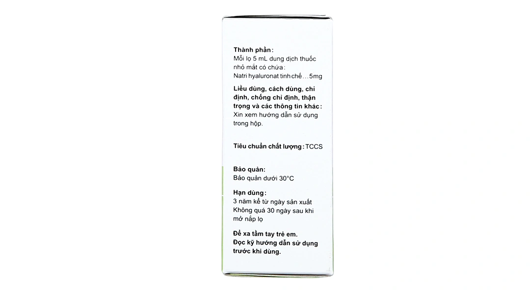 Dung dịch nhỏ mắt Tearbalance 0.1% trị tổn thương biểu mô giác mạc chai 5ml - 2