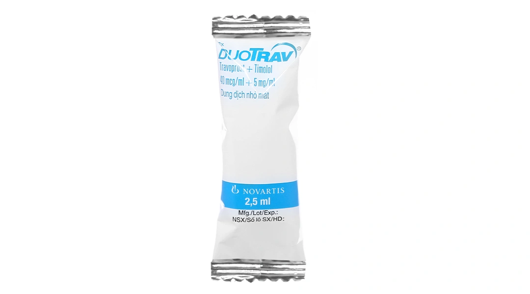 Dung dịch nhỏ mắt DuoTrav làm giảm áp lực nội nhãn chai 2.5ml - 4