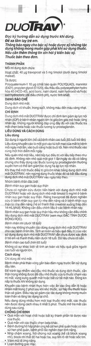 Dung dịch nhỏ mắt DuoTrav làm giảm áp lực nội nhãn chai 2.5ml - 6