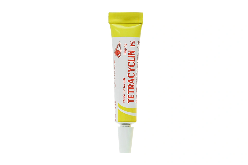 Thuốc mỡ tra mắt Tetracyclin Quapharco 1% trị nhiễm khuẩn mắt tuýp 5g - 4