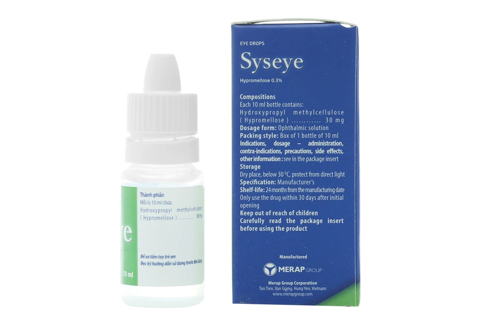 Dung dịch nhỏ mắt Syseye 0.3% giảm kích ứng mắt, khô mắt chai 10ml - 1