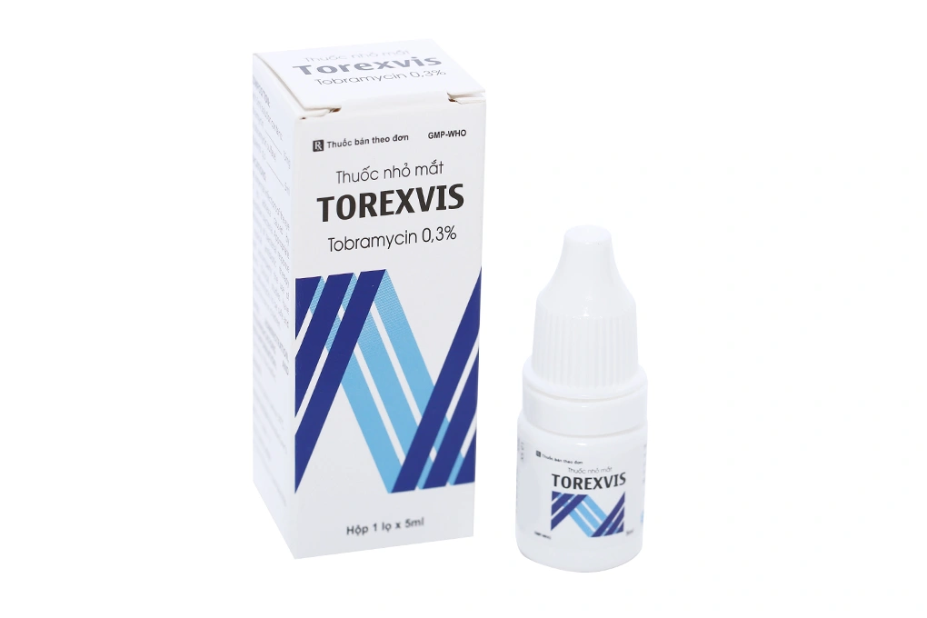 Dung dịch nhỏ mắt Torexvis 0.3% trị nhiễm khuẩn mắt chai 5ml - 
