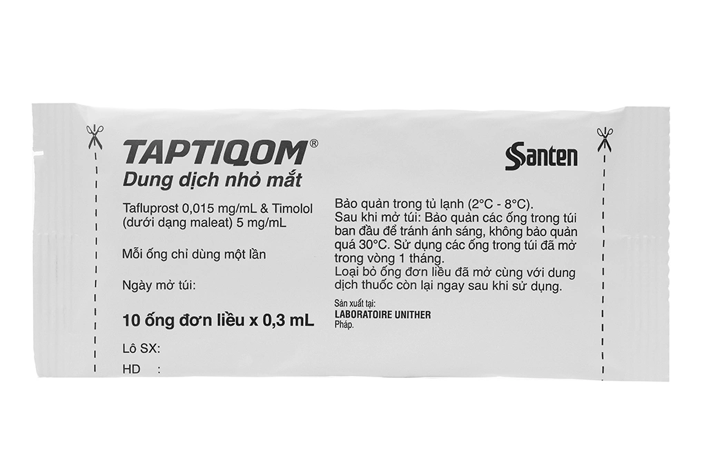 Dung dịch nhỏ mắt Taptiqom trị tăng nhãn áp (30 ống x 0.3ml) - 2