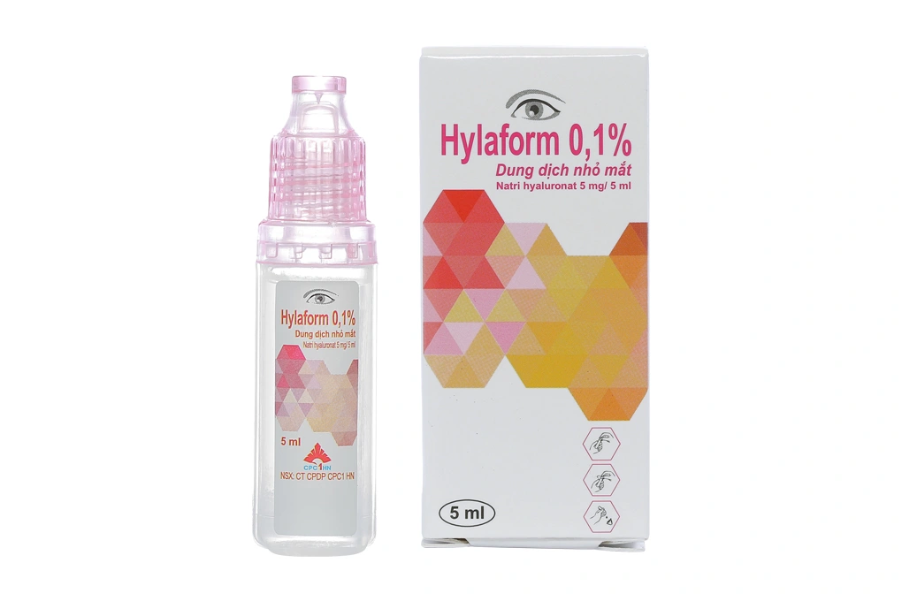 Dung dịch nhỏ mắt Hylaform 0.1% trị khô mắt chai 5ml - 