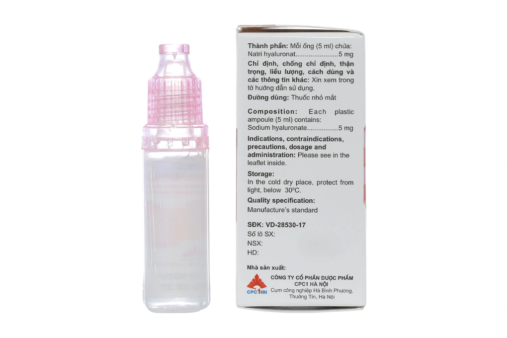 Dung dịch nhỏ mắt Hylaform 0.1% trị khô mắt chai 5ml - 2