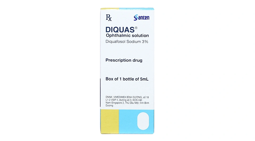 Dung dịch nhỏ mắt Diquas 3% trị khô mắt chai 5ml - 1