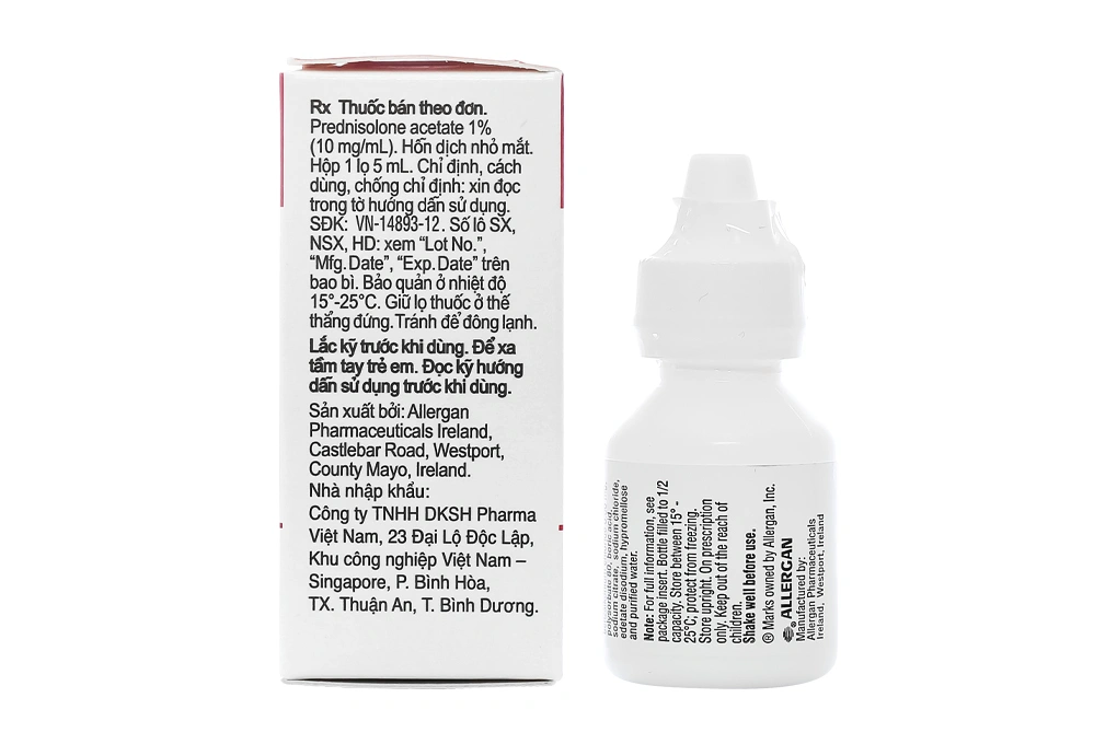 Hỗn dịch nhỏ mắt Pred Forte 1% trị viêm mi mắt, kết mạc, giác mạc chai 5ml - 1