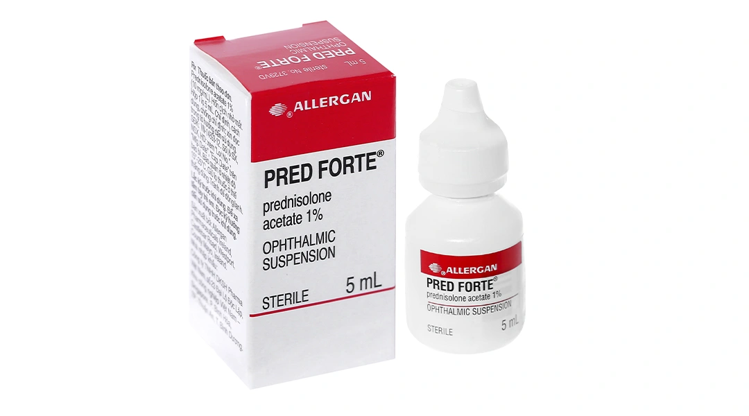 Hỗn dịch nhỏ mắt Pred Forte 1% trị viêm mi mắt, kết mạc, giác mạc chai 5ml - 