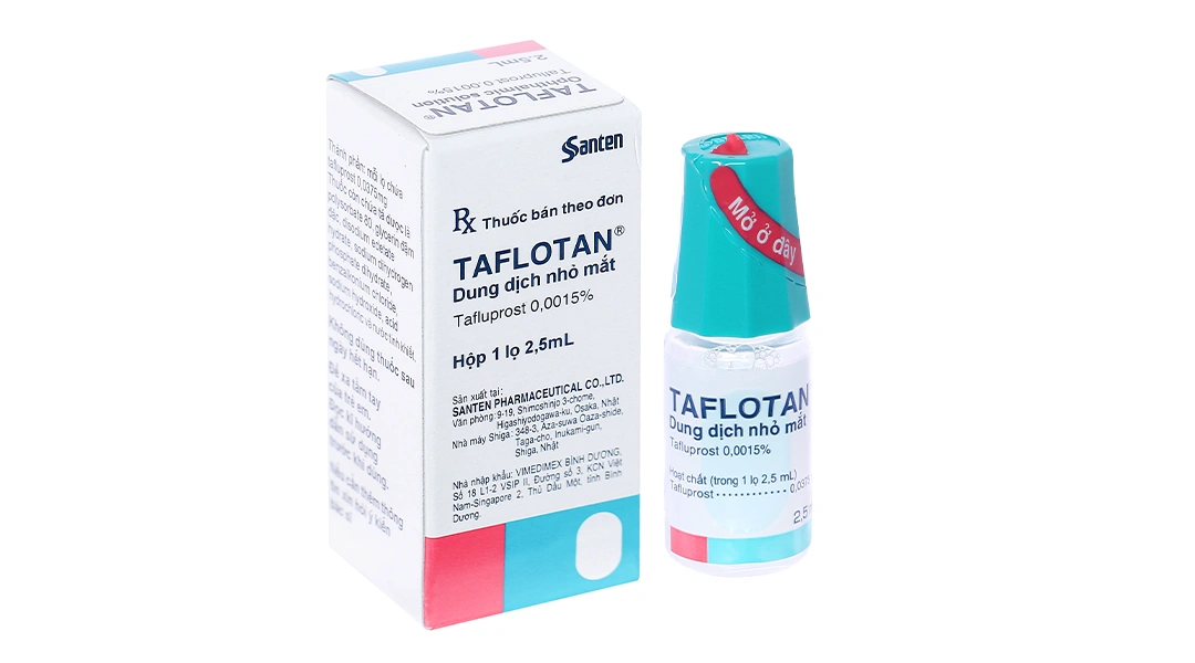 Dung dịch nhỏ mắt Taflotan 0.0015% trị tăng nhãn áp chai 2.5ml - 